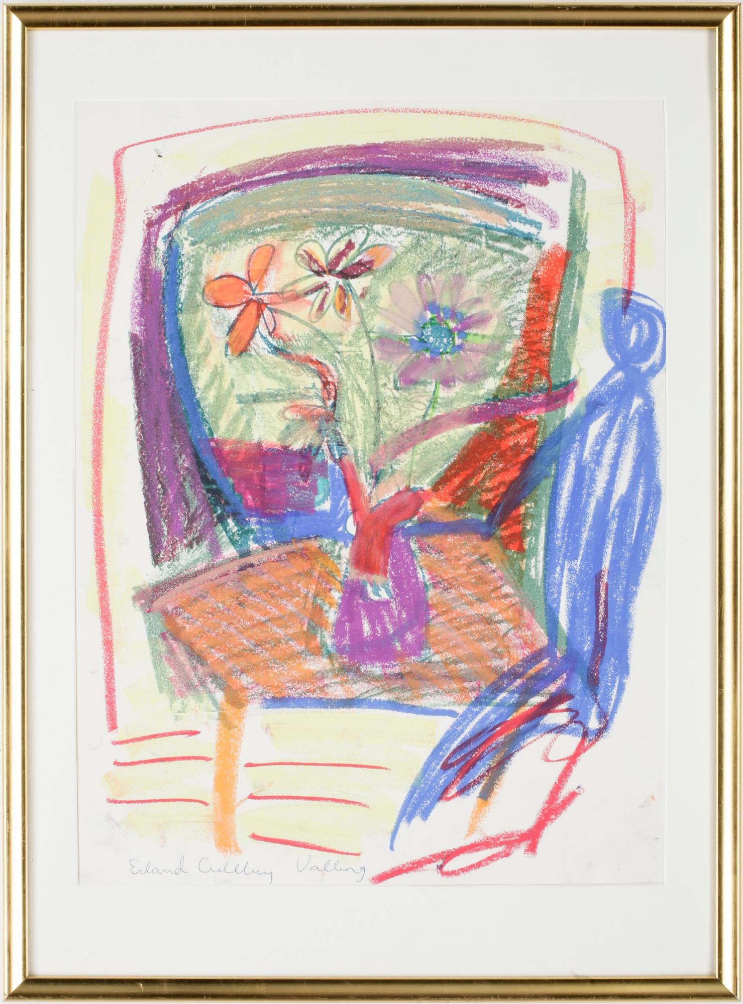 ERLAND CULLBERG, pastell. Sign.