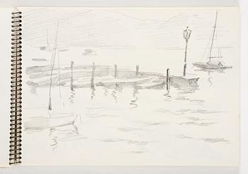 Lotte Laserstein, 4 skissböcker med blyertsteckningar.