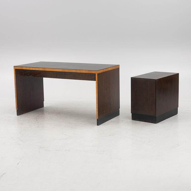 Desk with a chest of drawers, 1930s.