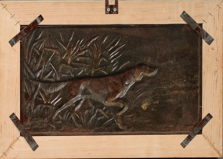 VÄGGRELIEF, gjutjärn, 1900-talets första hälft.