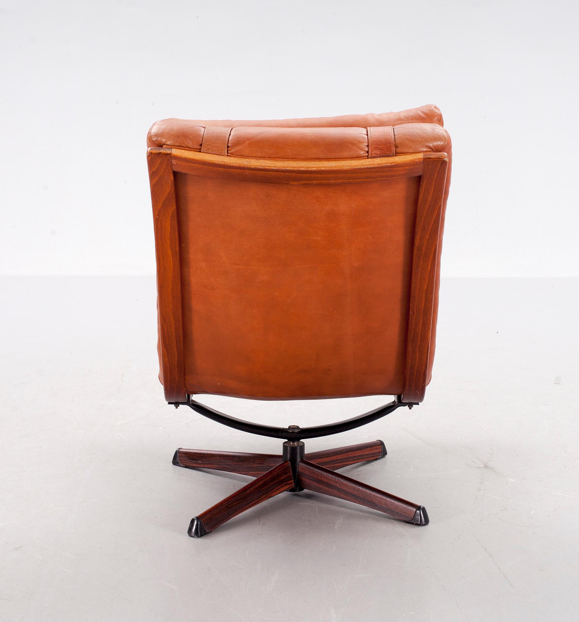 SNURRFÅTÖLJ, Göte-möbler, Nässjö. 1970-tal.