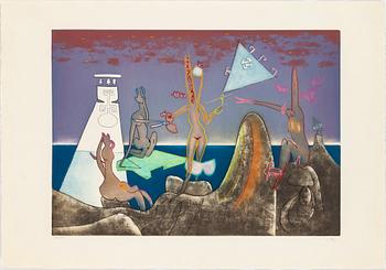 ROBERTO MATTA, MAPP med 10 färgetsningar, 1975, signerade 59/125.