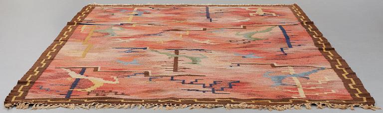 CARL EDVIN SVENSSON, MATTO, flat weave, ca 303,5 x 195,5 cm, signed CES (Carl Edvin Svensson),