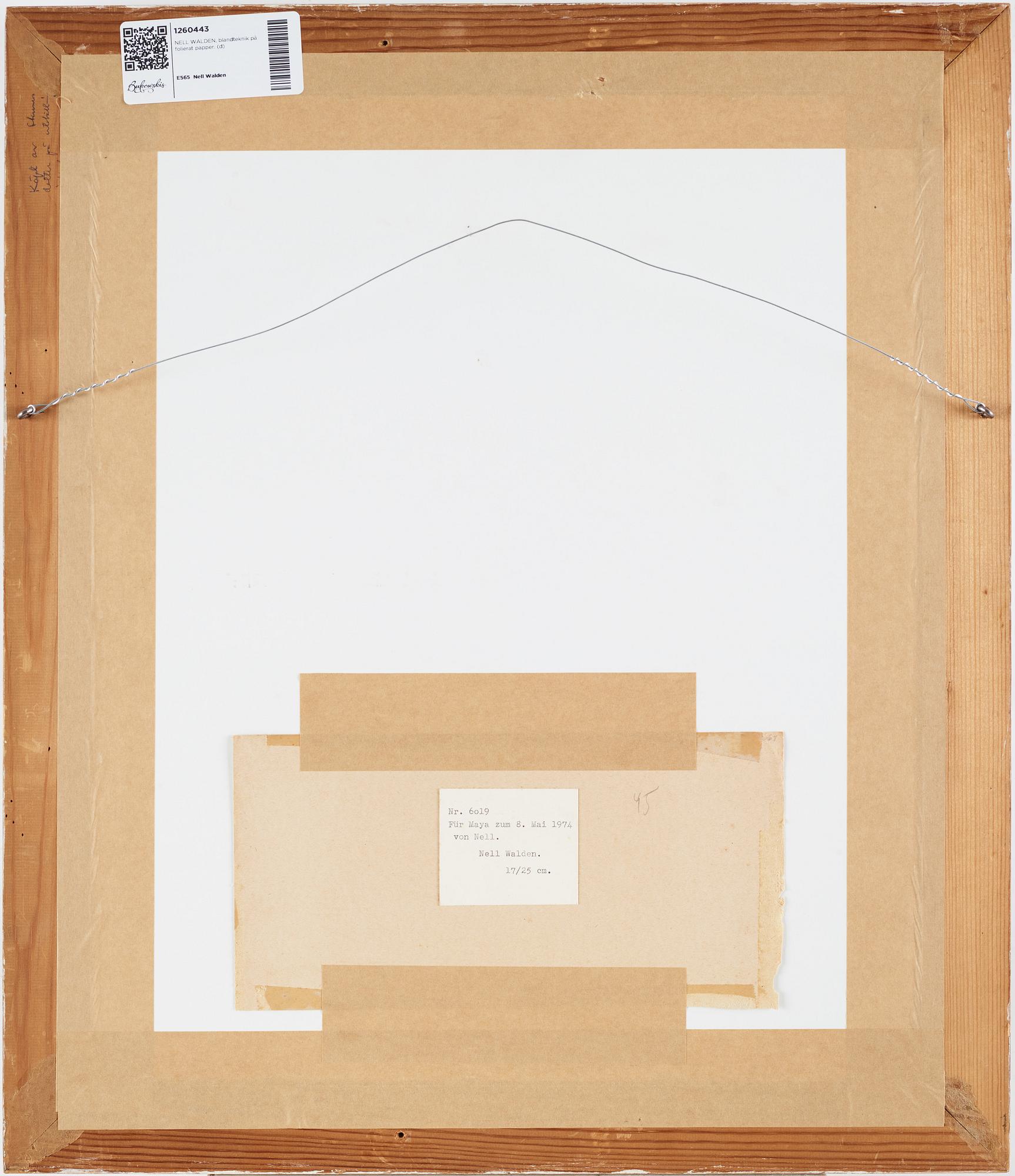 NELL WALDEN, mixed media on paper.
