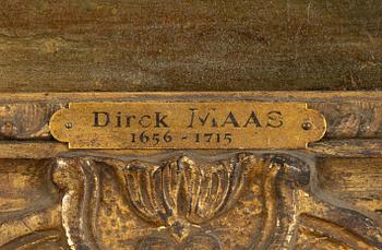 Dirck Maas, hans krets, Vinterbild med människor utanför staden.