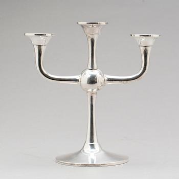 KANDELABER, silver, Karl J Ottesen, Norge, 1900-tal. 830/1000. Ca 700g.
