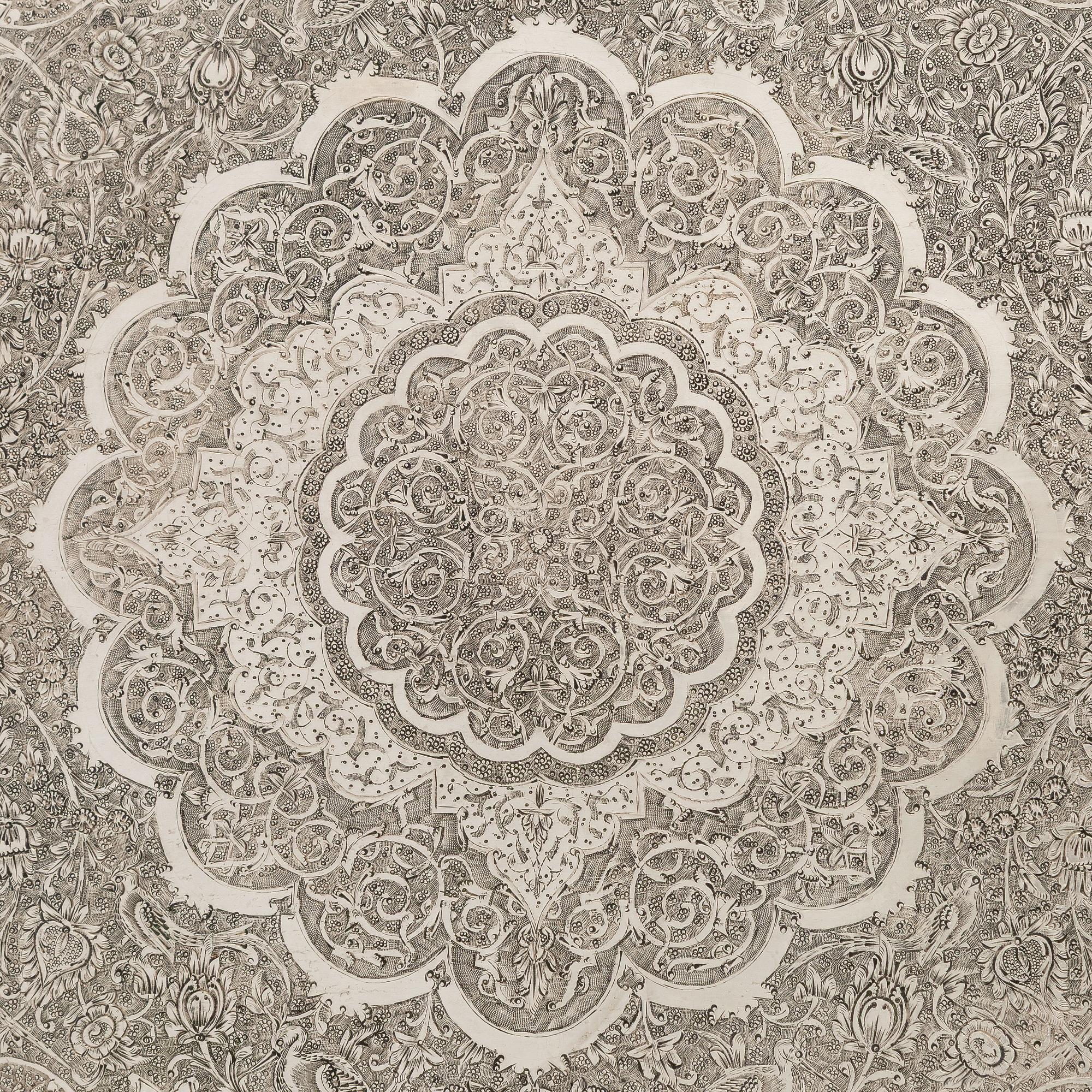 A 5-piece Persian tea service, first half of the 20th century.