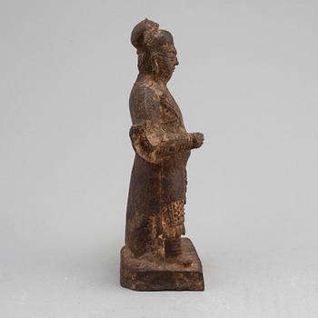 A cast sculpture of a gurads man, presumably Ming dynasty.