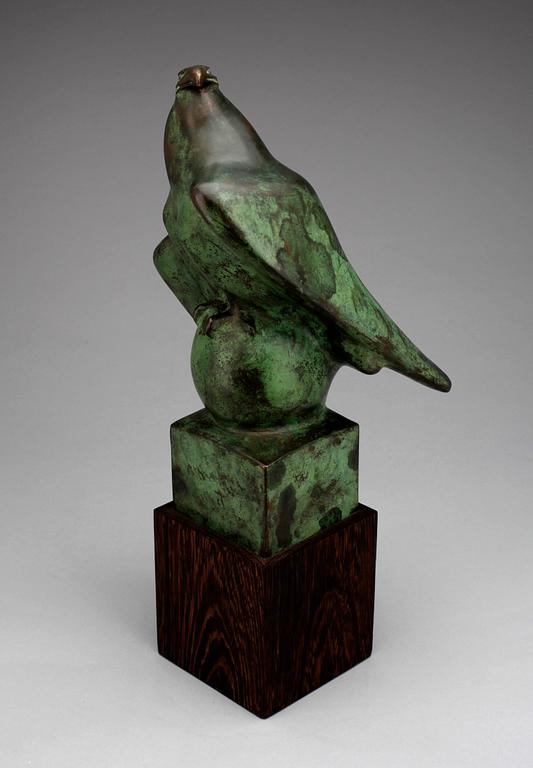 CARL MILLES, skulptur, brons, stämpelsign samt dat, "Posth ex 1959". Gjutarstämpel: Pettersson, Fud.