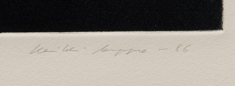 HEIKKI ARPPO, viivasyövytys ja akvatinta, signeerattu ja päivätty -86, numeroitu 63/99.