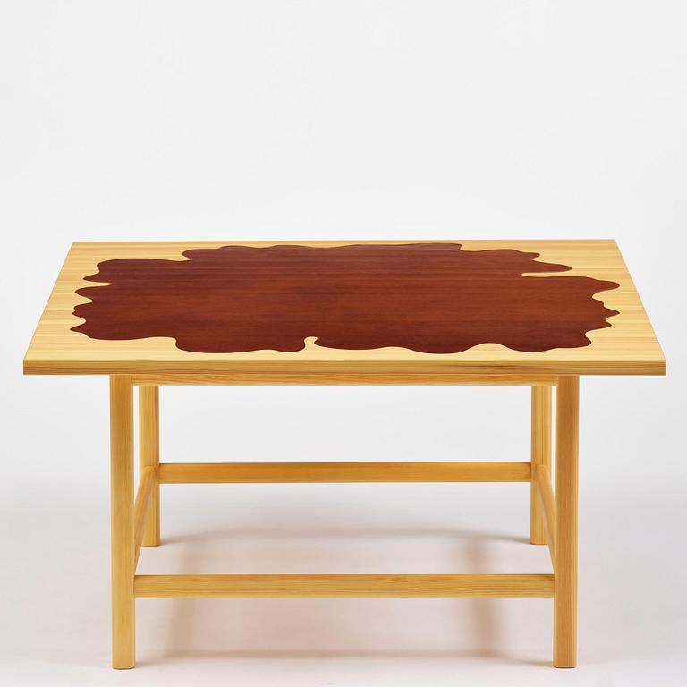 Mathieu Gustafsson, a prototype coffee table, "Slab", executed by cabinetmaker Markus Karlbom, Burhult, 2024.