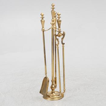 A four-piece set of fire utensils, second half of the 20th century.