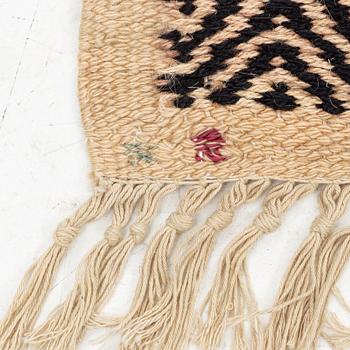 Barbro Nilsson, a flat weave 'Rosengång med brun rand", 215 x 127 cm. Signed AB MMF BN.