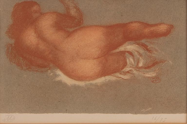 ARISTIDE MAILLOL, lithograph in colours, signed 16/75.