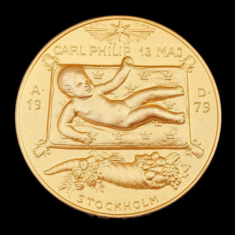 MINNESMYNT, 18 k, Sporrong, 1979. Vikt ca 56 g.