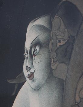 WUNDERLICH, PAUL. Färglitografi, sign, e a.