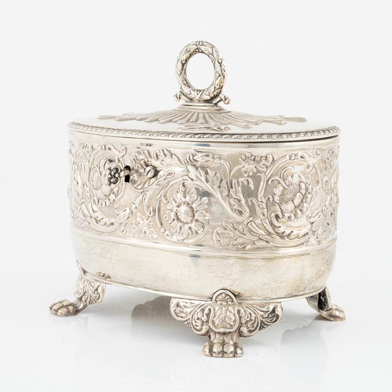 Sockerskrin, silver, Gustav Möllenborg Stockholm  1836.