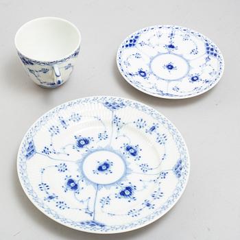 ROYAL COPENHAGEN, a 'Musselmalet' part coffee and dinner service, Denmark (83 pieces).