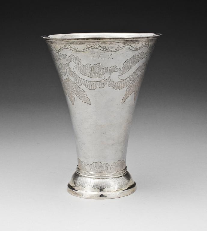 BÄGARE, silver, Lars Öberg, Eskilstuna 1797. Vikt ca 460 gram.
