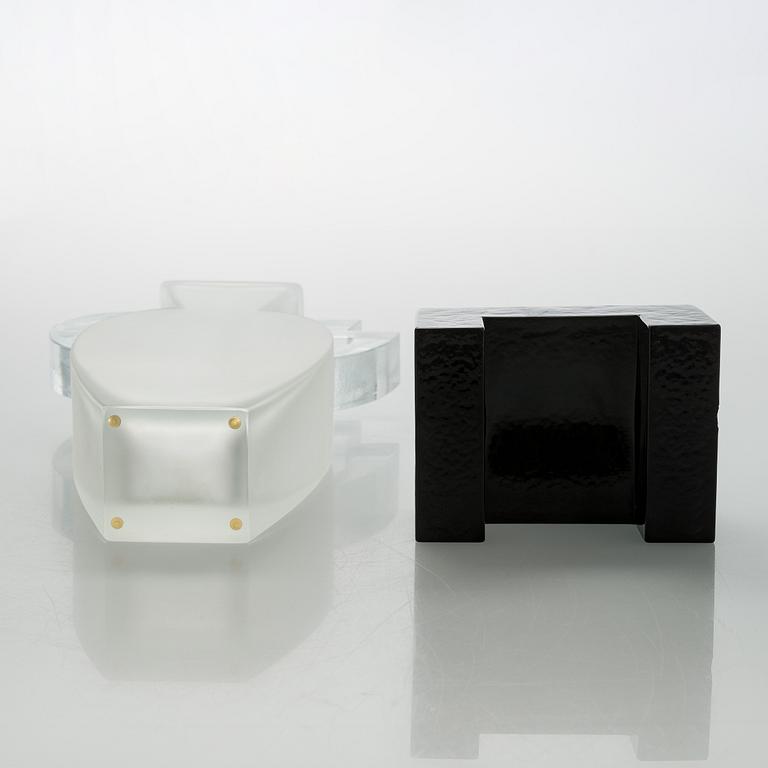 Heikki Orvola, glasskulptur "Maya", signerad Heikki Orvola Nuutajärvi.
