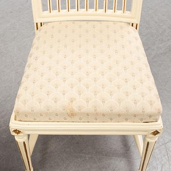 Stolar, sex stycken, gustaviansk stil, 1800-tal.