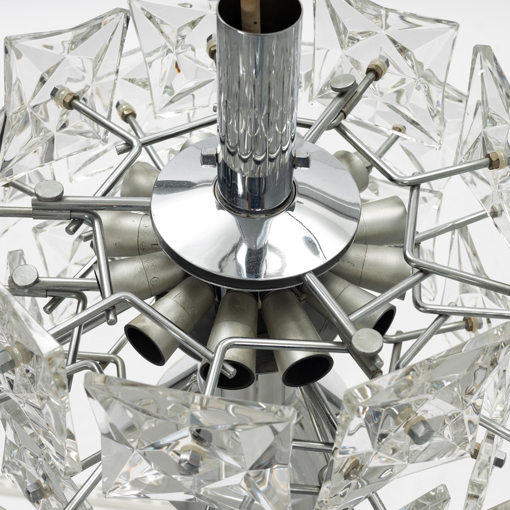 A ceiling lamp, Kinkeldey Leuchted GmbH & Co, Bad Pyrmont, Germany, presumably 1960's.