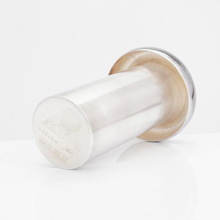 Tapio Wirkkala, a 'Growth' sterling silver vase, Kultakeskus Oy, Hämeenlinna 1990.