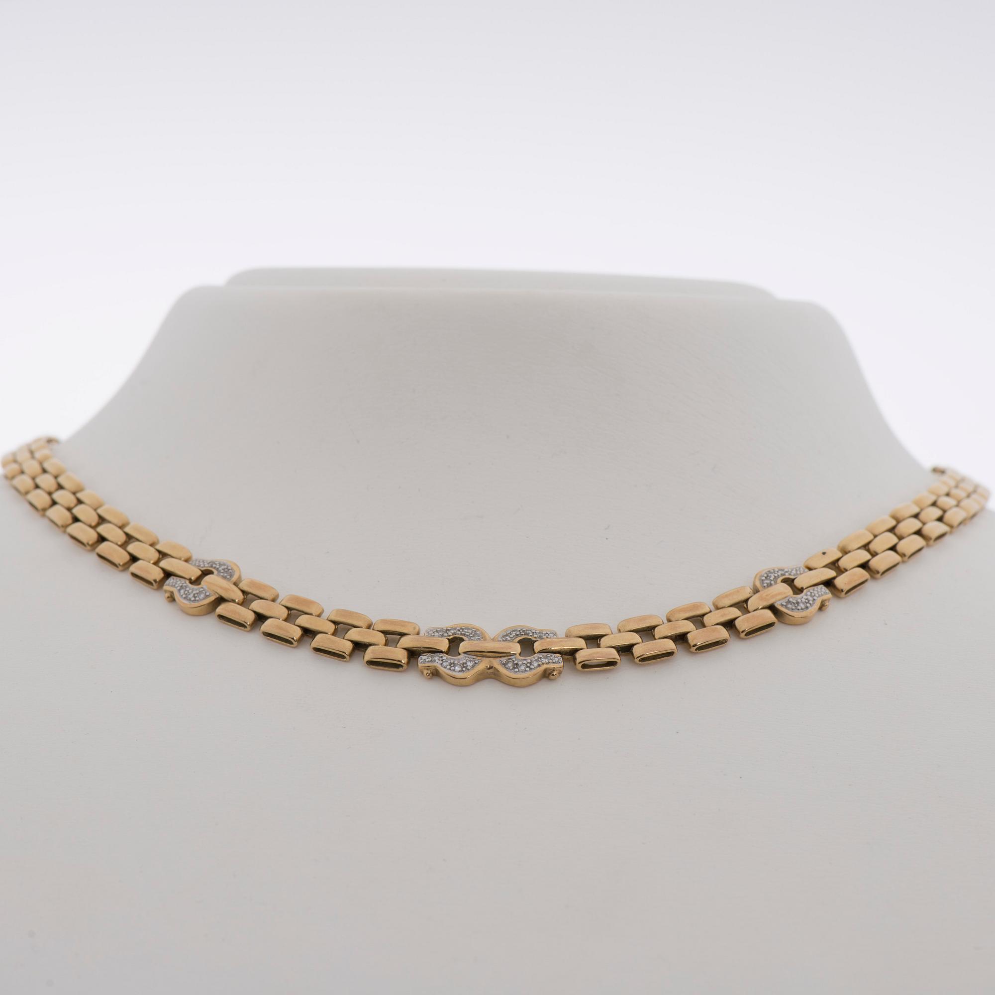 COLLIER, Bucherer, 18K guld, briljantslipade diamanter.