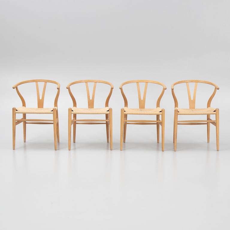 Hans J. Wegner, a set of four model 'CH-24' chairs, Carl Hansen & Søn, Denmark.