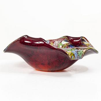 Dino Martens, attributed to, Bowl, “Tutti-Frutti”, Murano, Italy.