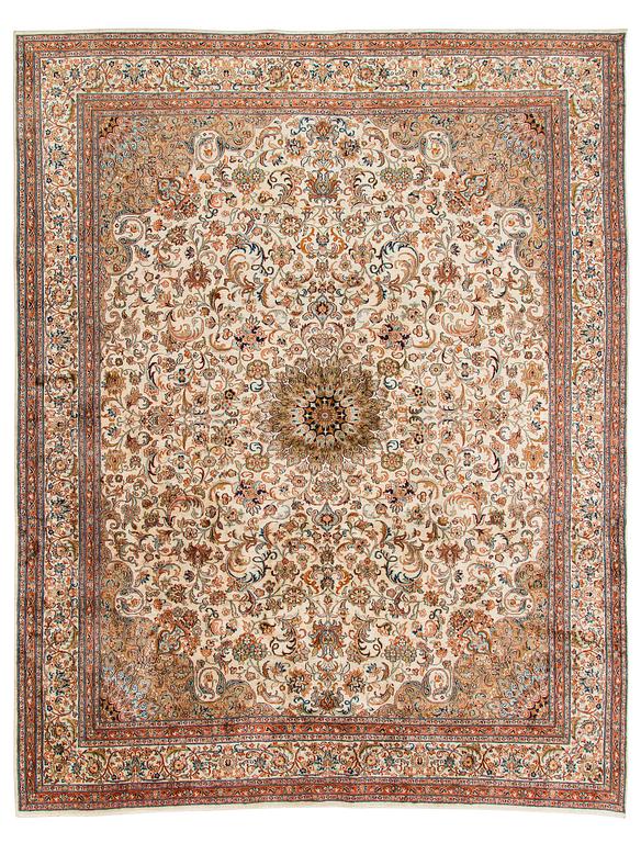 Matto, Kashmir, silkkiä, ca 255 x 202 cm.,.