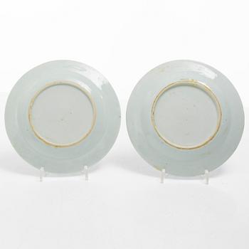 Servisdelar, 10 st, kompaniporslin, Kina, Qingdynastin, Qianlong (1736-95).