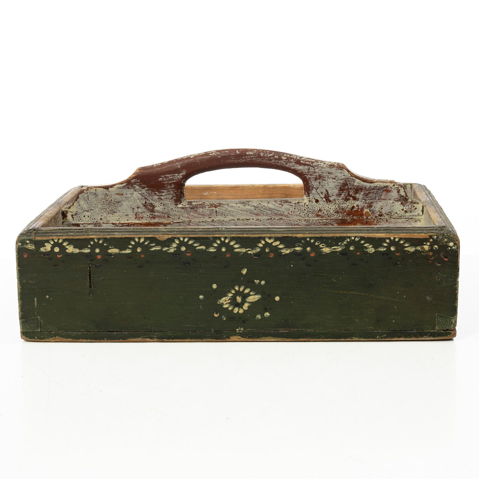 Besticklåda, allmoge, Jämtland, 1800-tal.