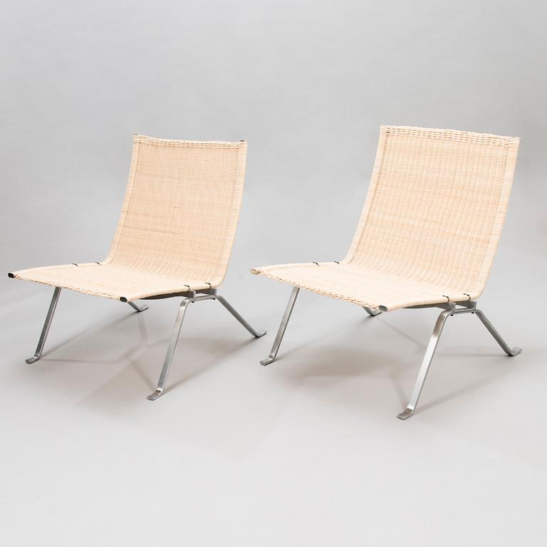 POUL KJAERHOLM, A pair of Danish 'PK22' easychairs for  E. Kold Christensen.