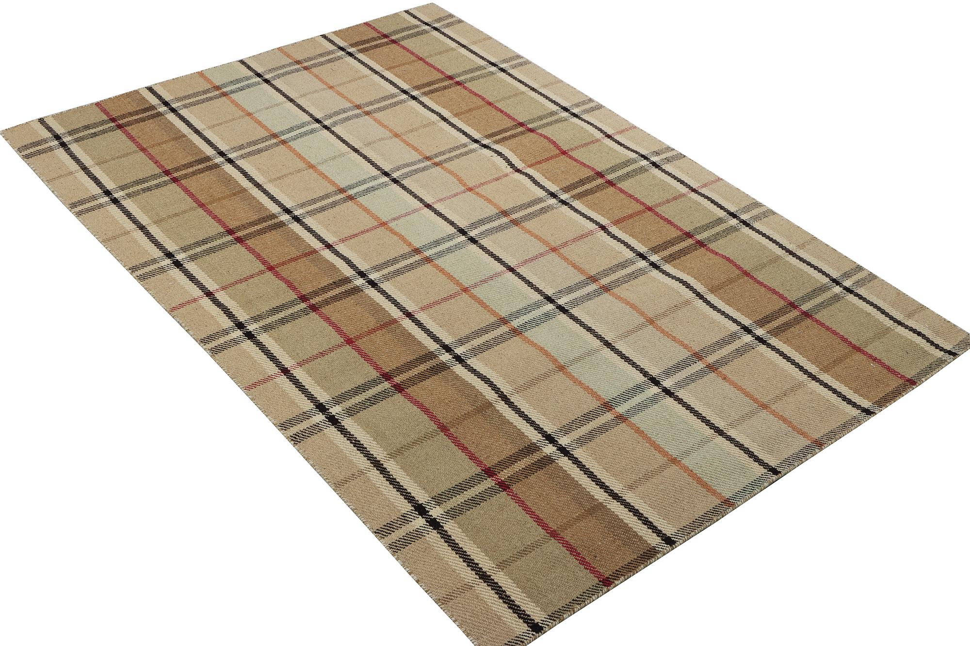 A "blanket" design rug, c. 236 x 149 cm.