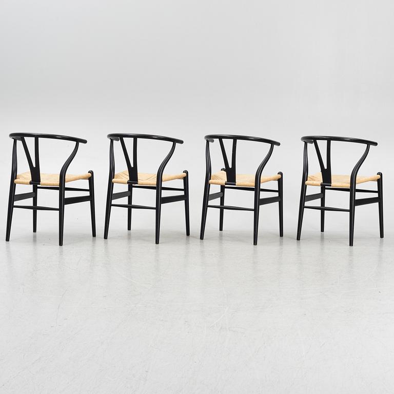 Hans J. Wegner, a set of four 'CH-24' chairs, Carl Hansen & Søn, Denmark.