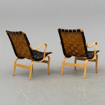 A pair of 'Eva' easy chairs by Bruno Mathsson, second half of the 20th century.
