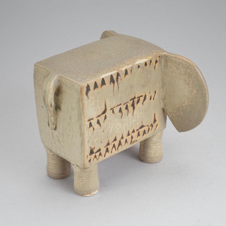 A stoneware figurine 'Elefant' designed by Lisa Larson fro Gustavsberg.