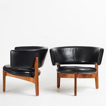 Sven Ellekær, fåtöljer, ett par, Chr. Linneberg Møbelfabrik, Danmark, 1960-tal.