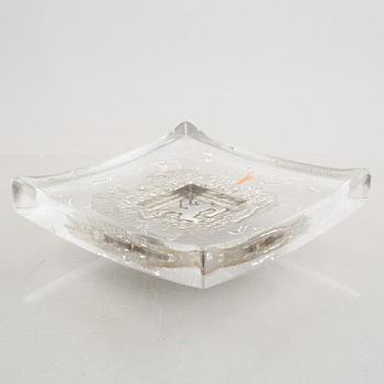 Bertil Vallien, a glass dish, not signed.