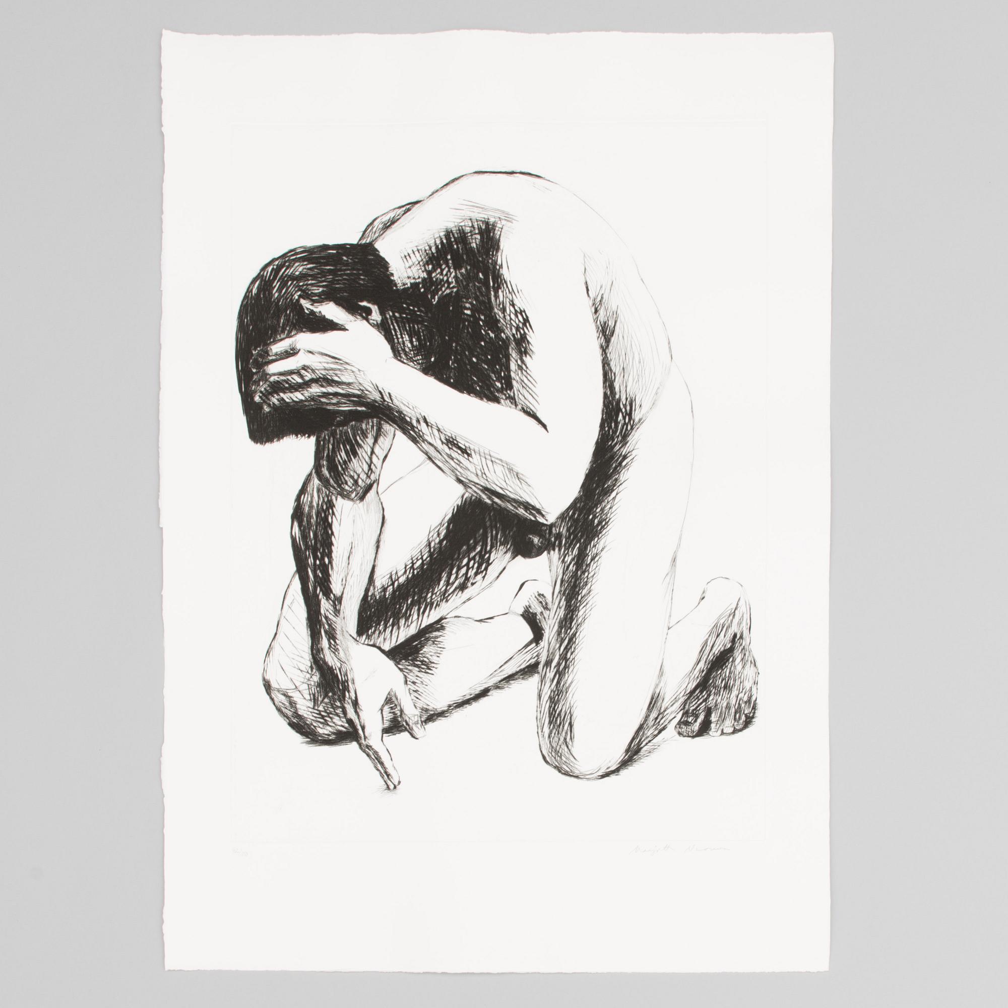 MARJATTA NUOREVA, graphic portfolio, mezzotint and drypoint 12 pcs, signed, numbered.