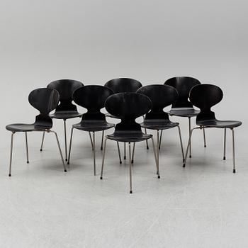 Eight 'Ant' chairs by Arne Jacobsen for Fritz Hansen.