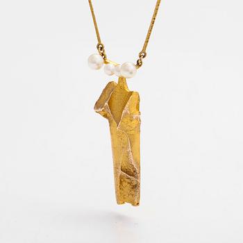 Björn Weckström, collier, "Moln", 14K guld med odlade pärlor, Lapponia.