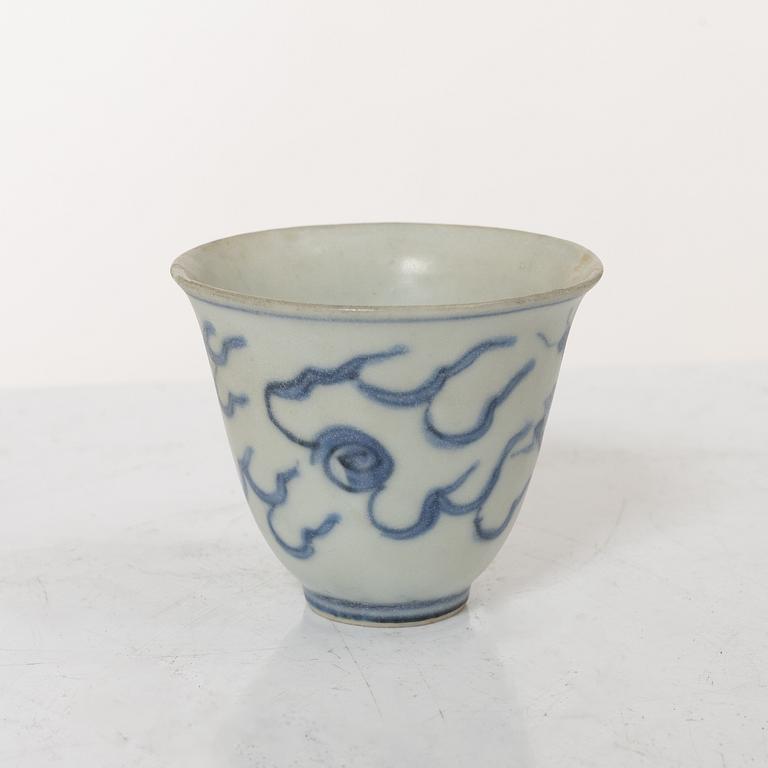 Vinkopp, porslin. "Hatcher cargo", 1600-tal.