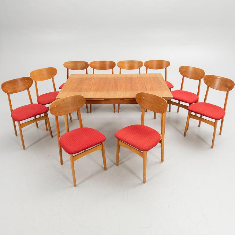 Dining group, 11 pieces, 6+4 chairs, Ikea, model "Monaco".