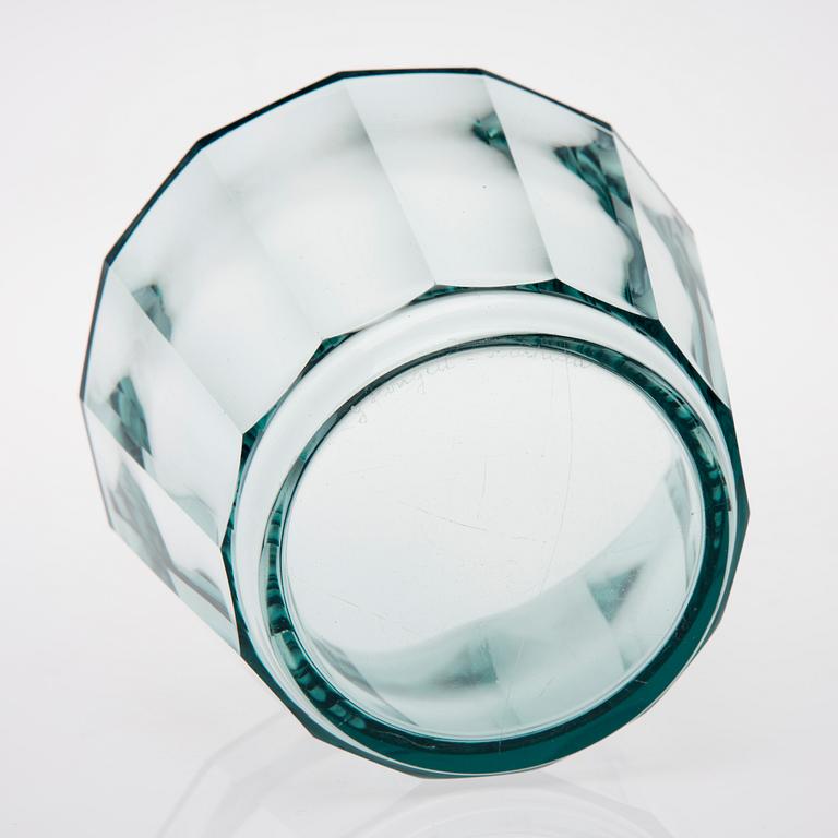 SKÅL, glas, signerad G Hongell, Karhula. 1920/30-tal.