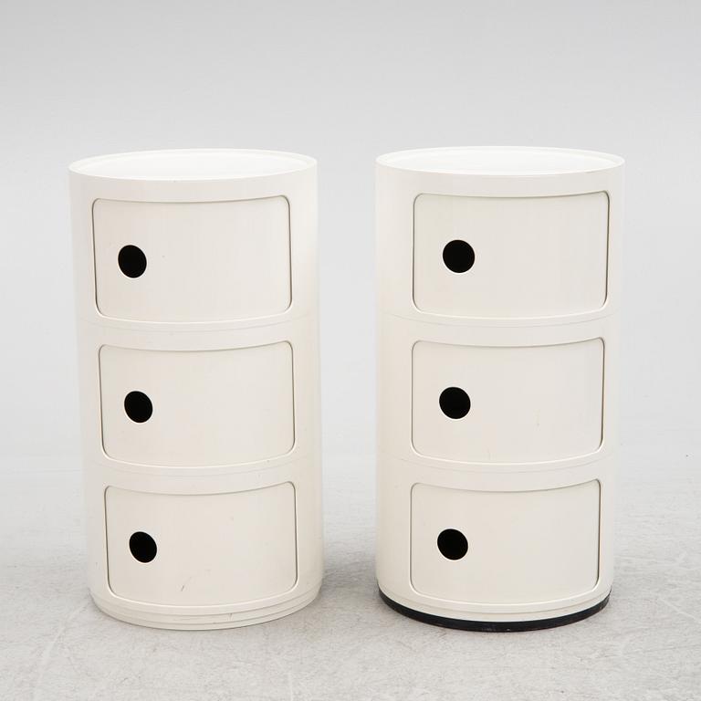 Anna Castelli Ferrieri, a pair of "Componibili 3" cabinets, Kartell.