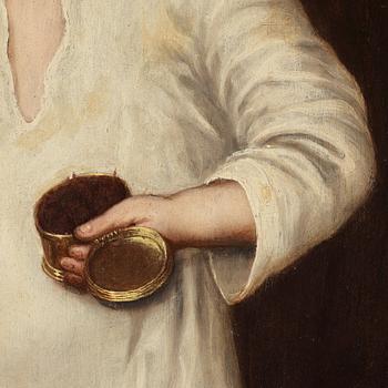 ENGLISH ARTIST, 17Th Century. Young boy with box.