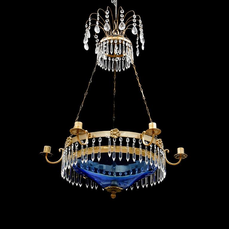 LJUSKRONA, gustaviansk stil, 1900-talets första hälft. Höjd ca 75 cm.