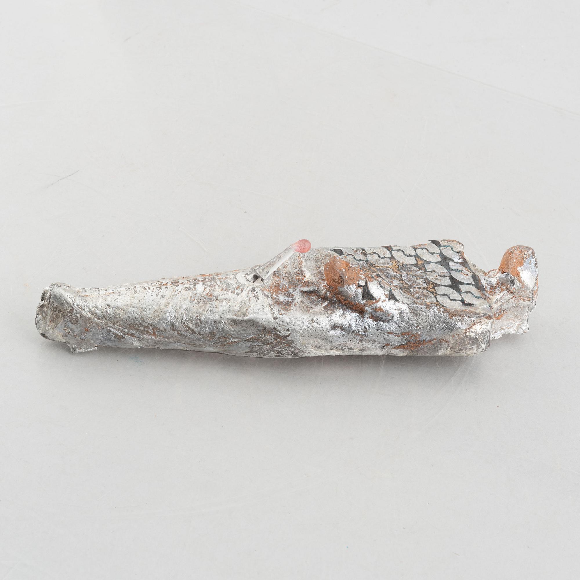 Bertil Vallien, a unique glass sculpture, "Idol", Kosta Boda, Sweden.